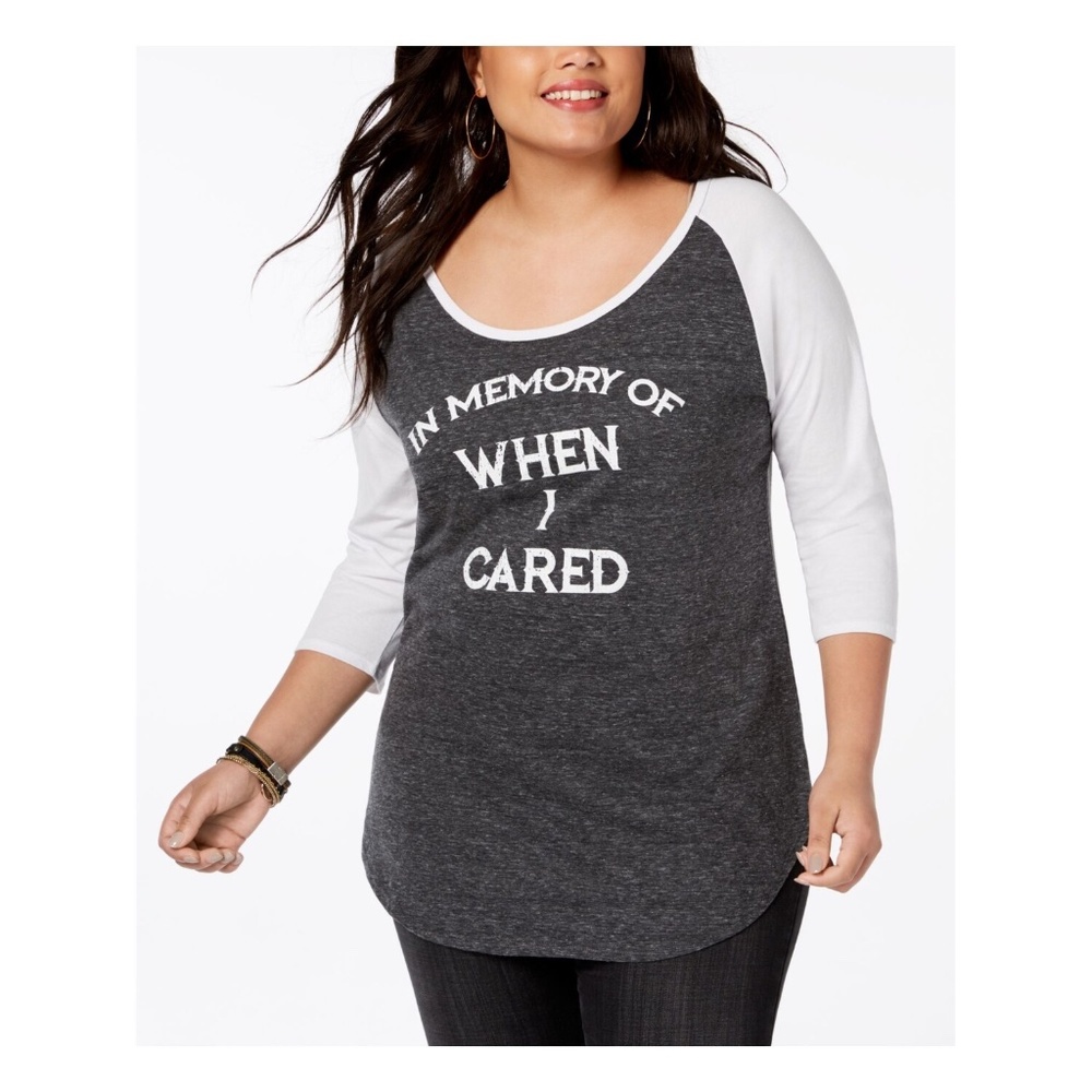 Made Right Womens Gray Color Block Graphic NWT